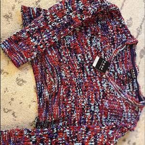 Poof multicolored knitted crop